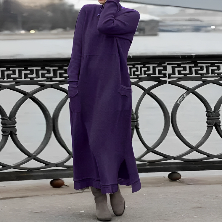robe d'hiver en tissu doux pour un confort élégant et intemporel