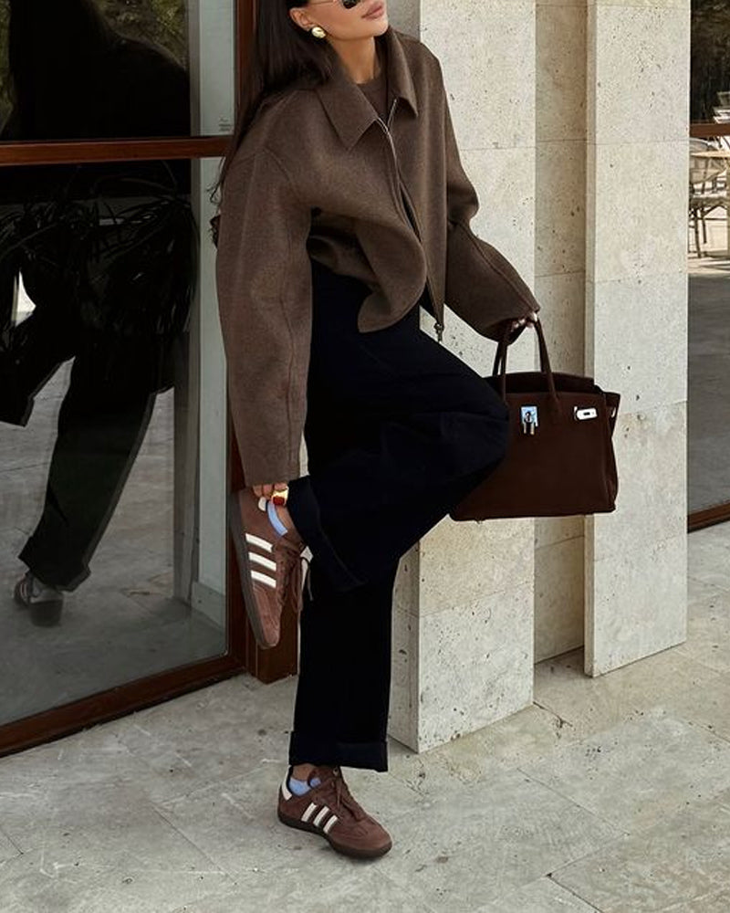 veste boxy en tissu léger pour un style moderne et élégant