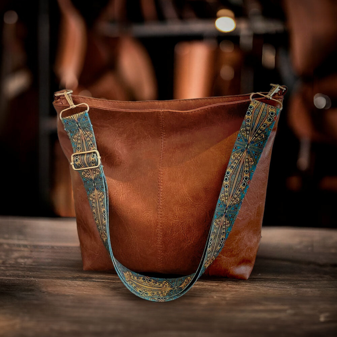 sac à épaule en cuir vintage, élégant et confortable pour toutes saisons