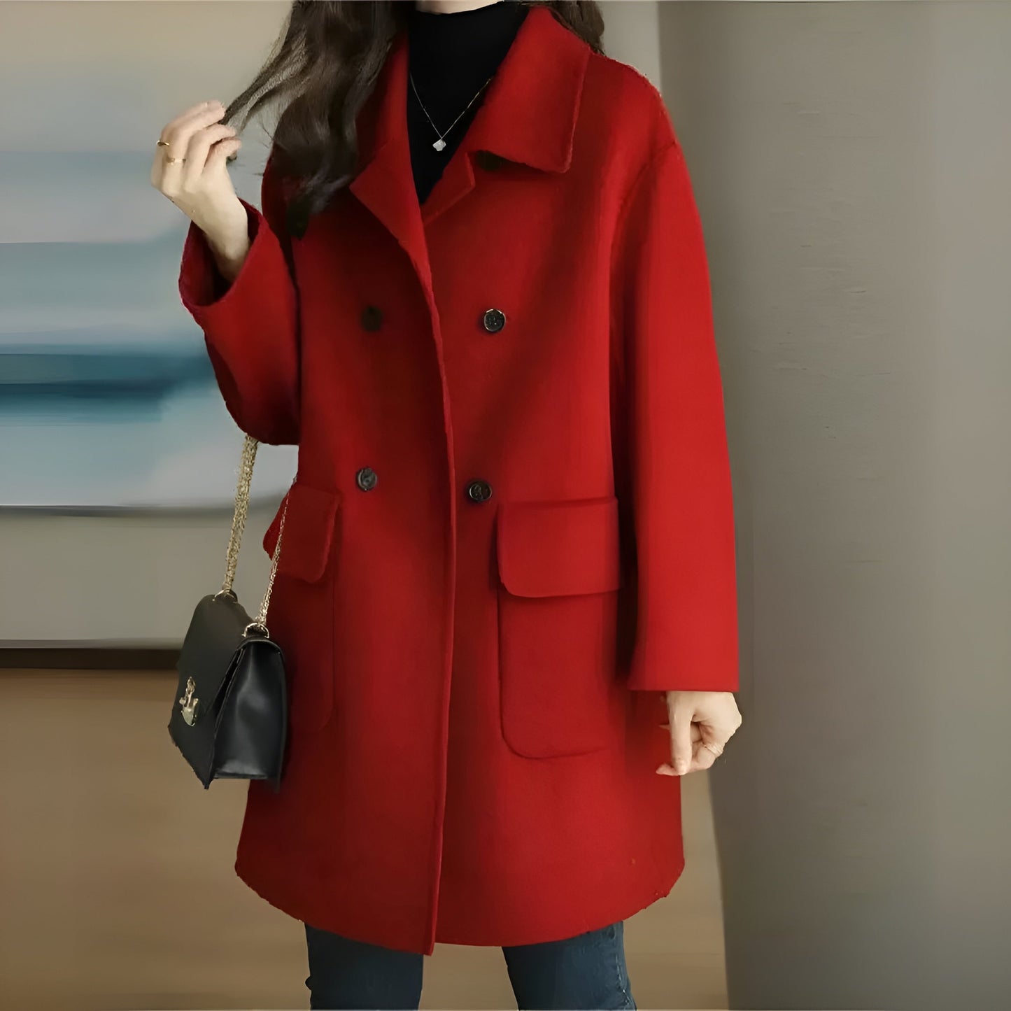 manteau d'hiver en laine, élégant et chaud pour un confort raffiné