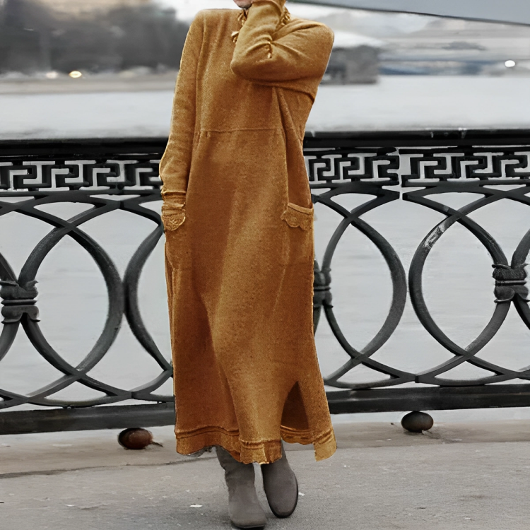 robe d'hiver en tissu doux pour un confort élégant et intemporel
