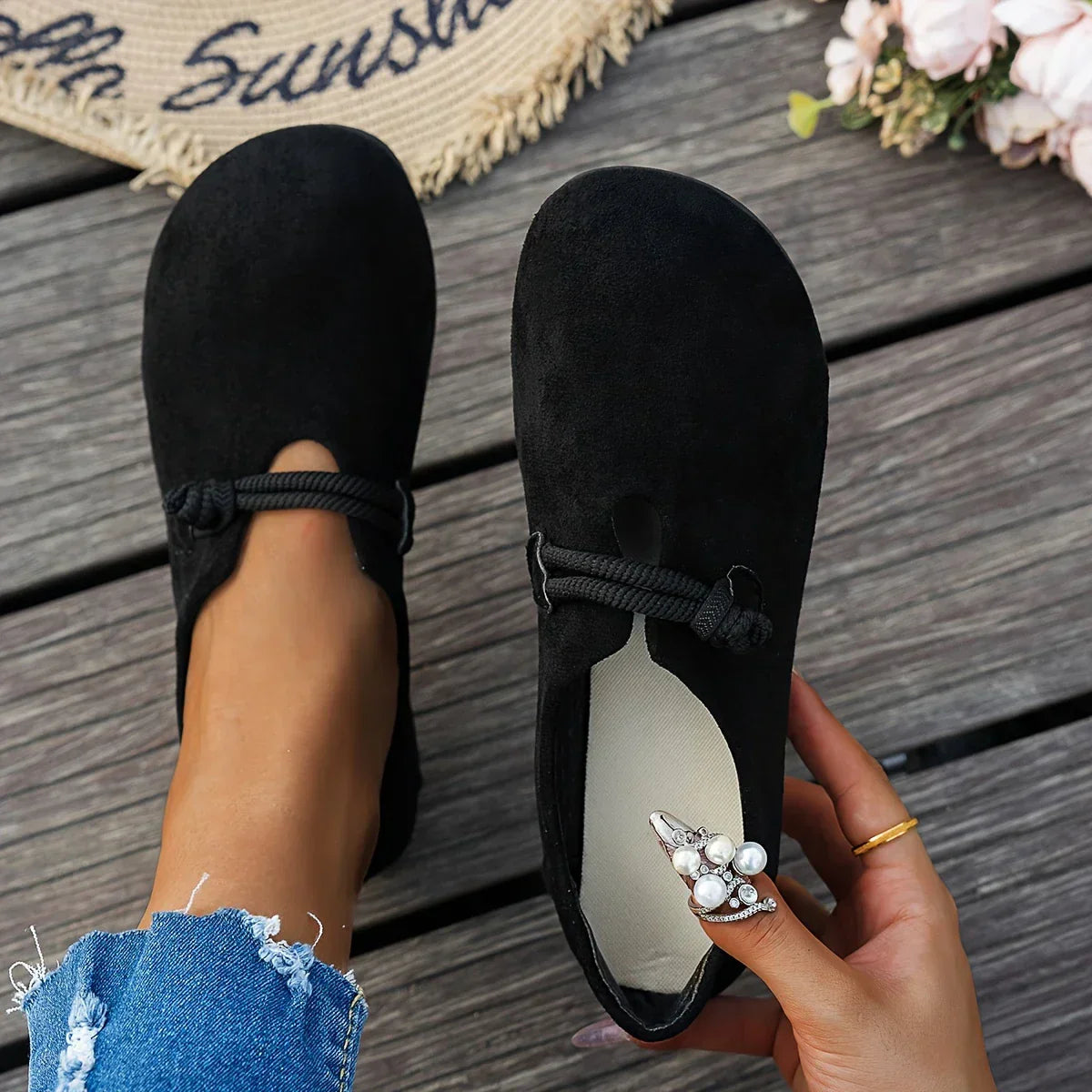 chaussures décontractées en matériau doux pour un confort élégant