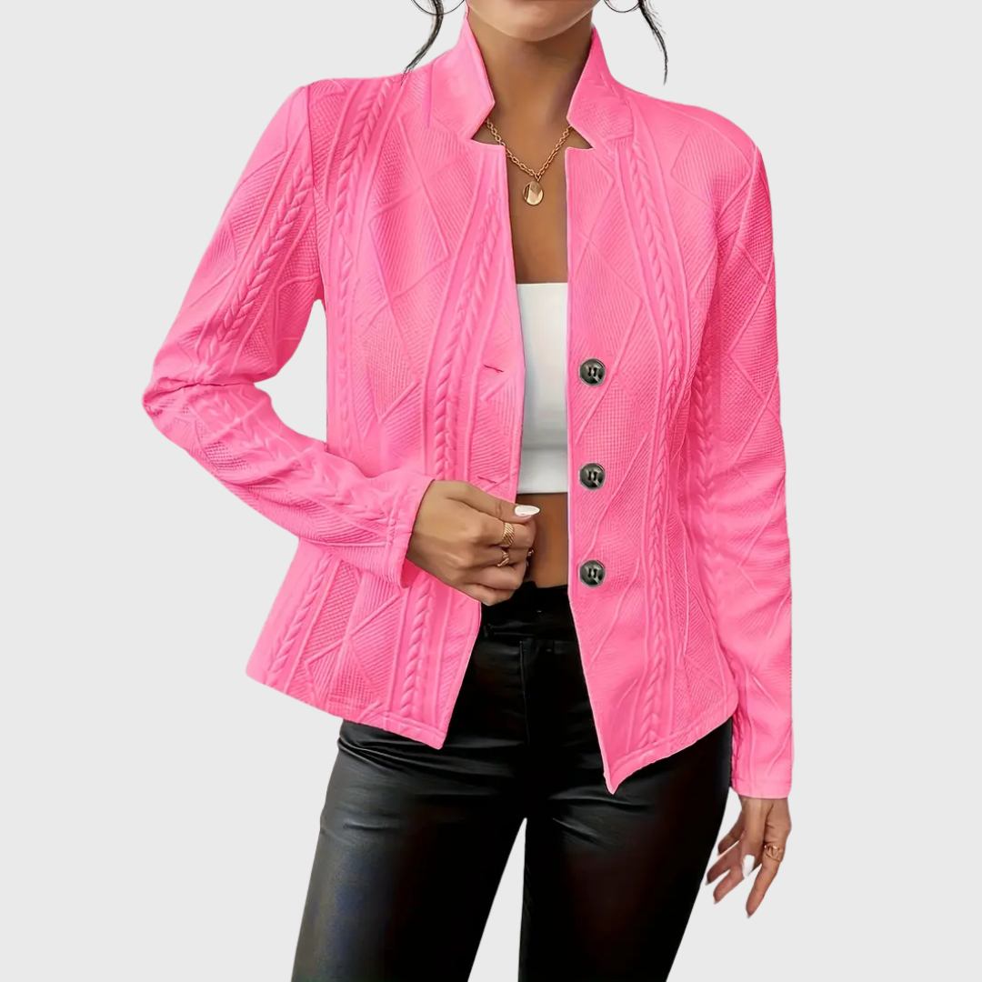 blazer élégant en tissu doux, coupe raffinée pour un style intemporel