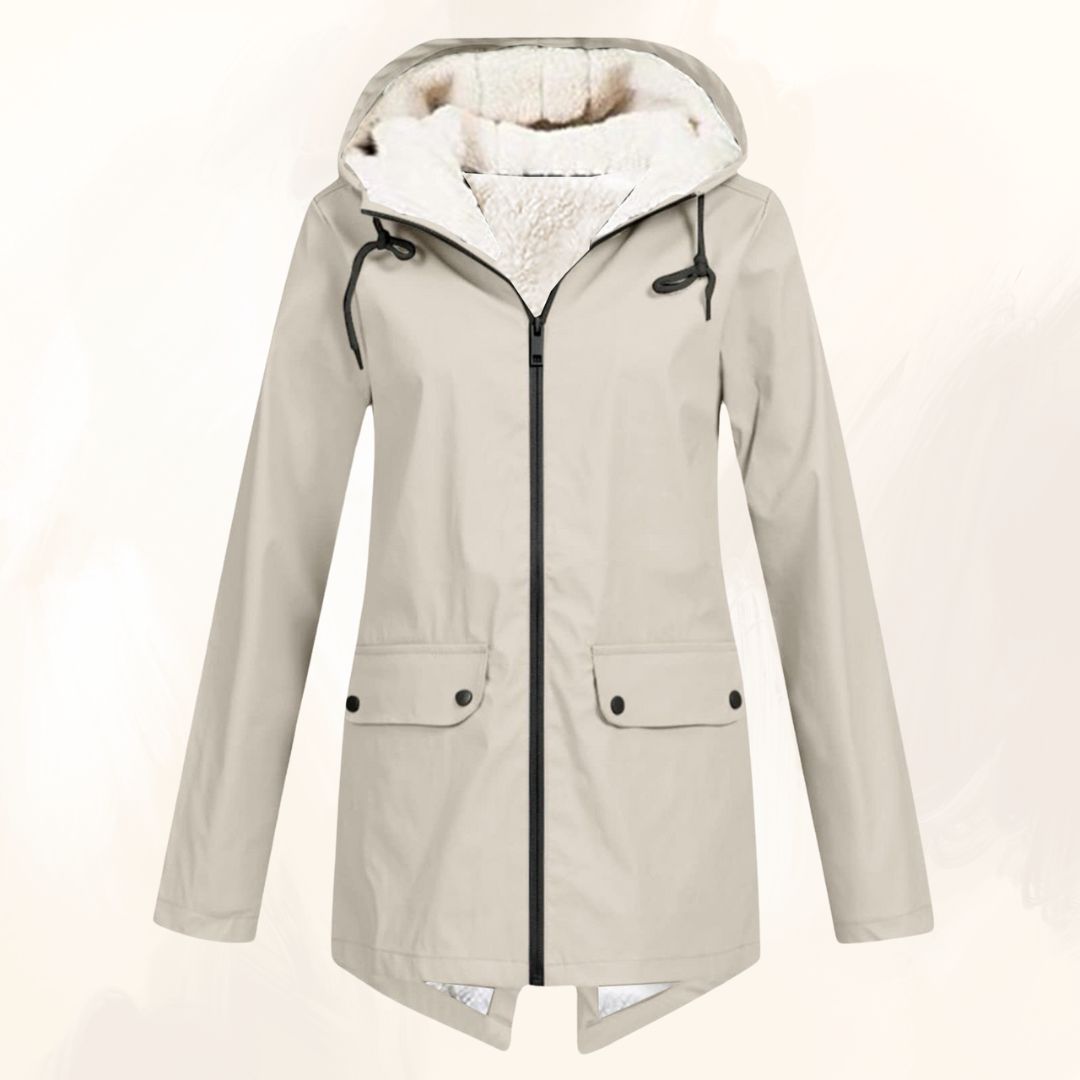 veste d'hiver imperméable en fourrure douce pour un confort élégant