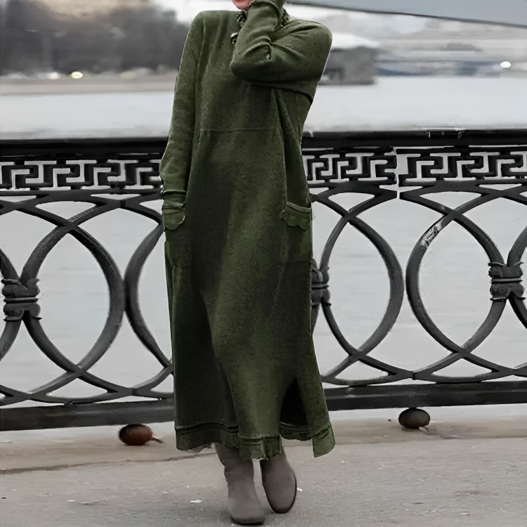 robe d'hiver en tissu doux pour un confort élégant et intemporel
