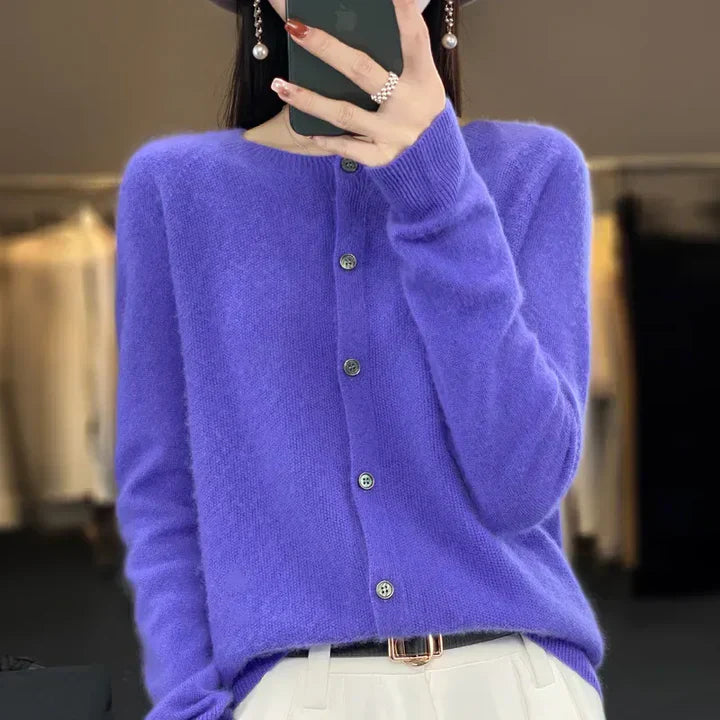 Cardigan en laine douce pour un confort élégant en automne