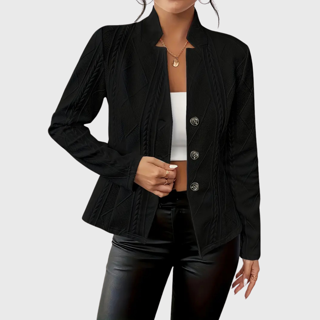 blazer élégant en tissu doux, coupe raffinée pour un style intemporel