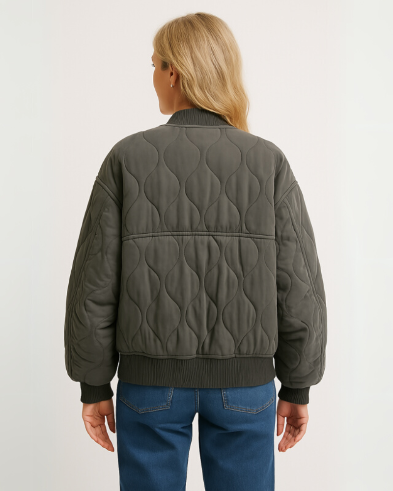 Veste bomber en tissu léger, élégance décontractée pour l'été