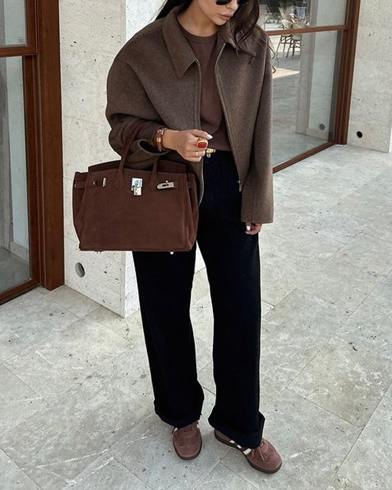 veste boxy en tissu léger pour un style moderne et élégant