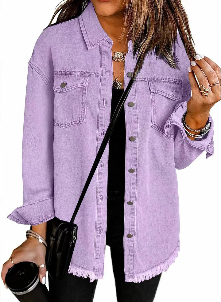 Veste en denim en coton, confortable et intemporelle pour toutes saisons