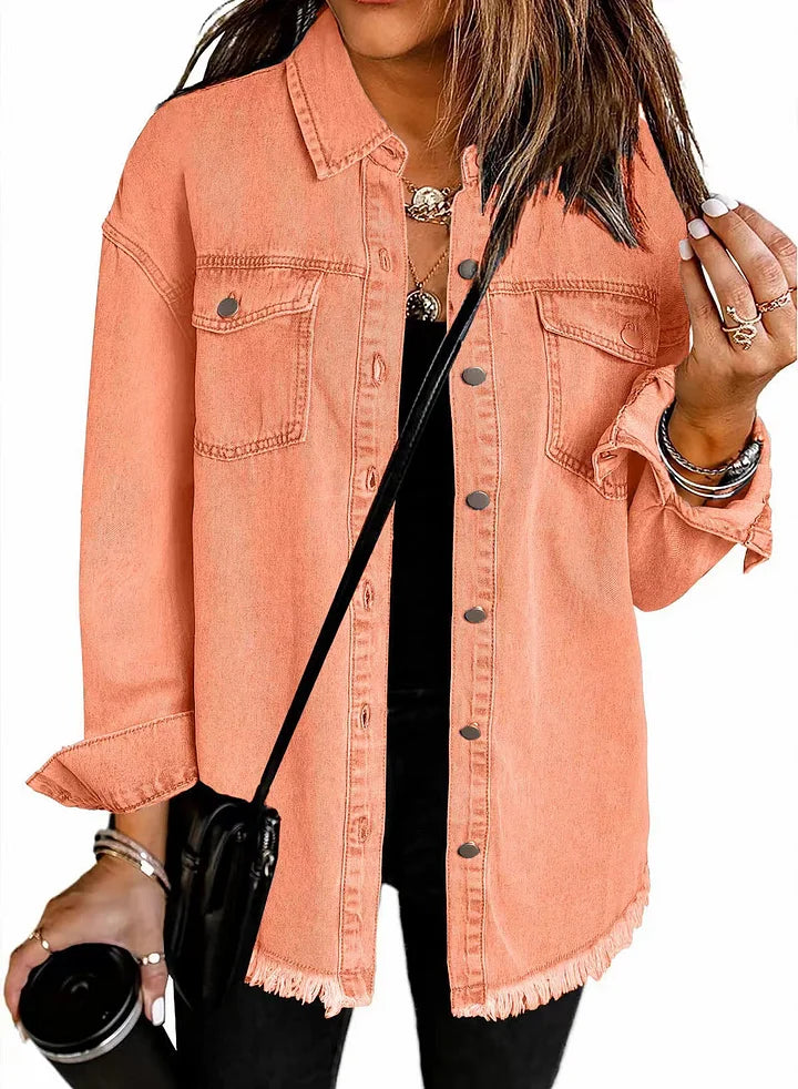 Veste en denim en coton, confortable et intemporelle pour toutes saisons