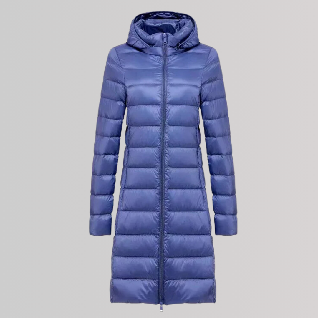 manteau long ultraléger en tissu raffiné pour un confort élégant