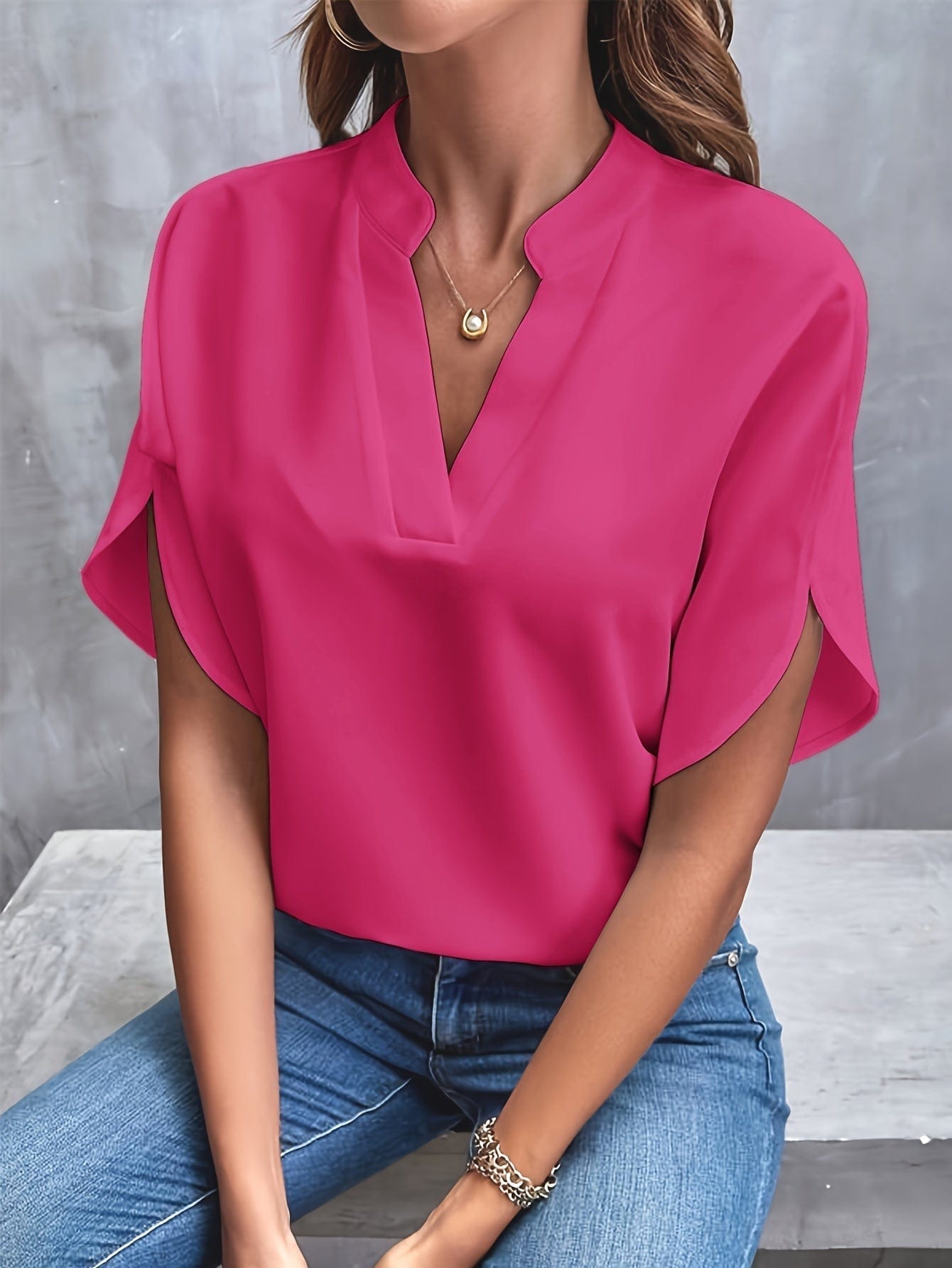 blouse en tissu doux avec drapé confortable pour un automne élégant