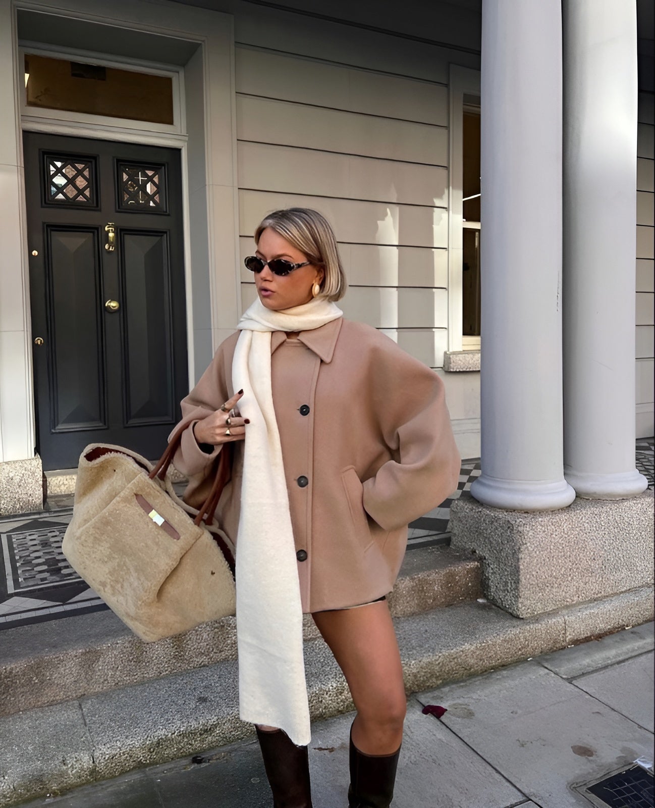 veste oversized en tissu doux pour un confort élégant en toute saison