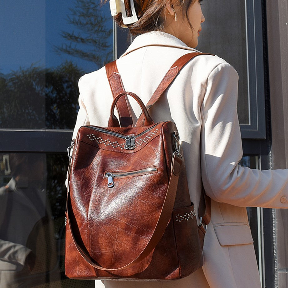 sac à dos en cuir rétro-chic, élégant et confortable pour toutes les occasions