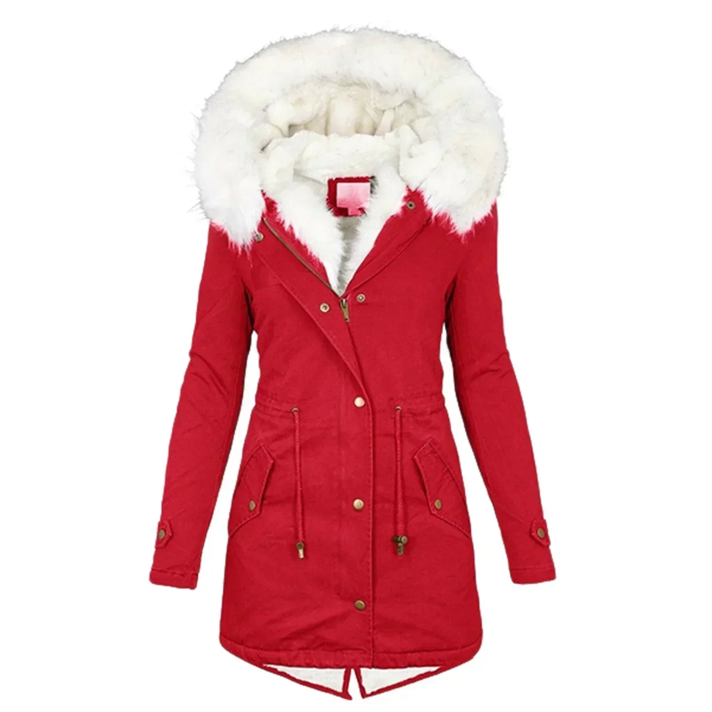 manteau d'hiver matelassé en fausse fourrure, confort et élégance