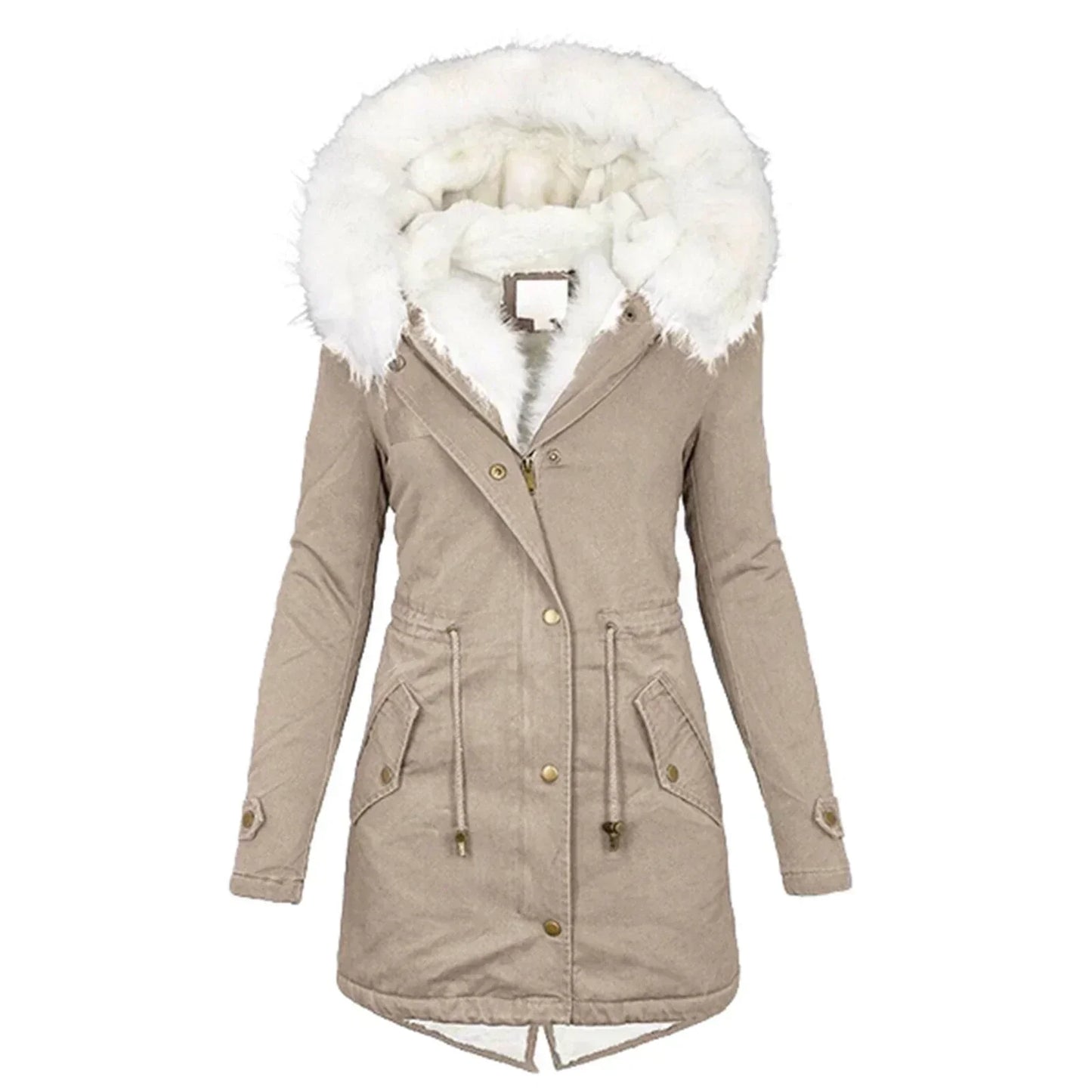 manteau d'hiver matelassé en fausse fourrure, confort et élégance