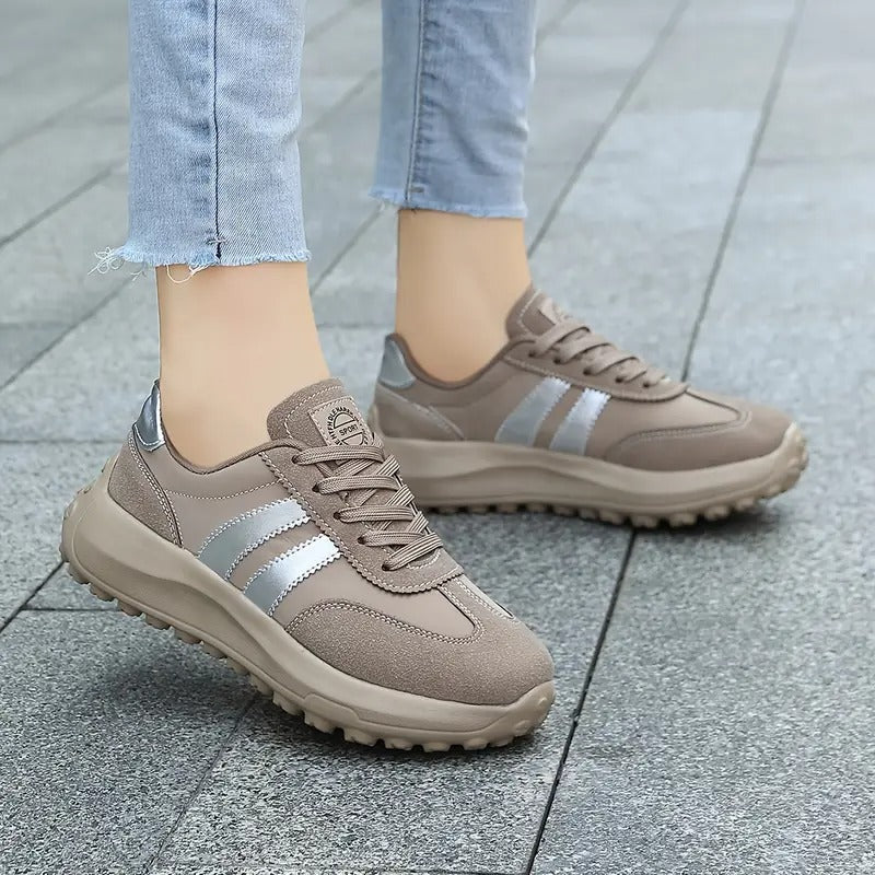 Baskets orthopédiques en cuir, confort et élégance pour l'automne