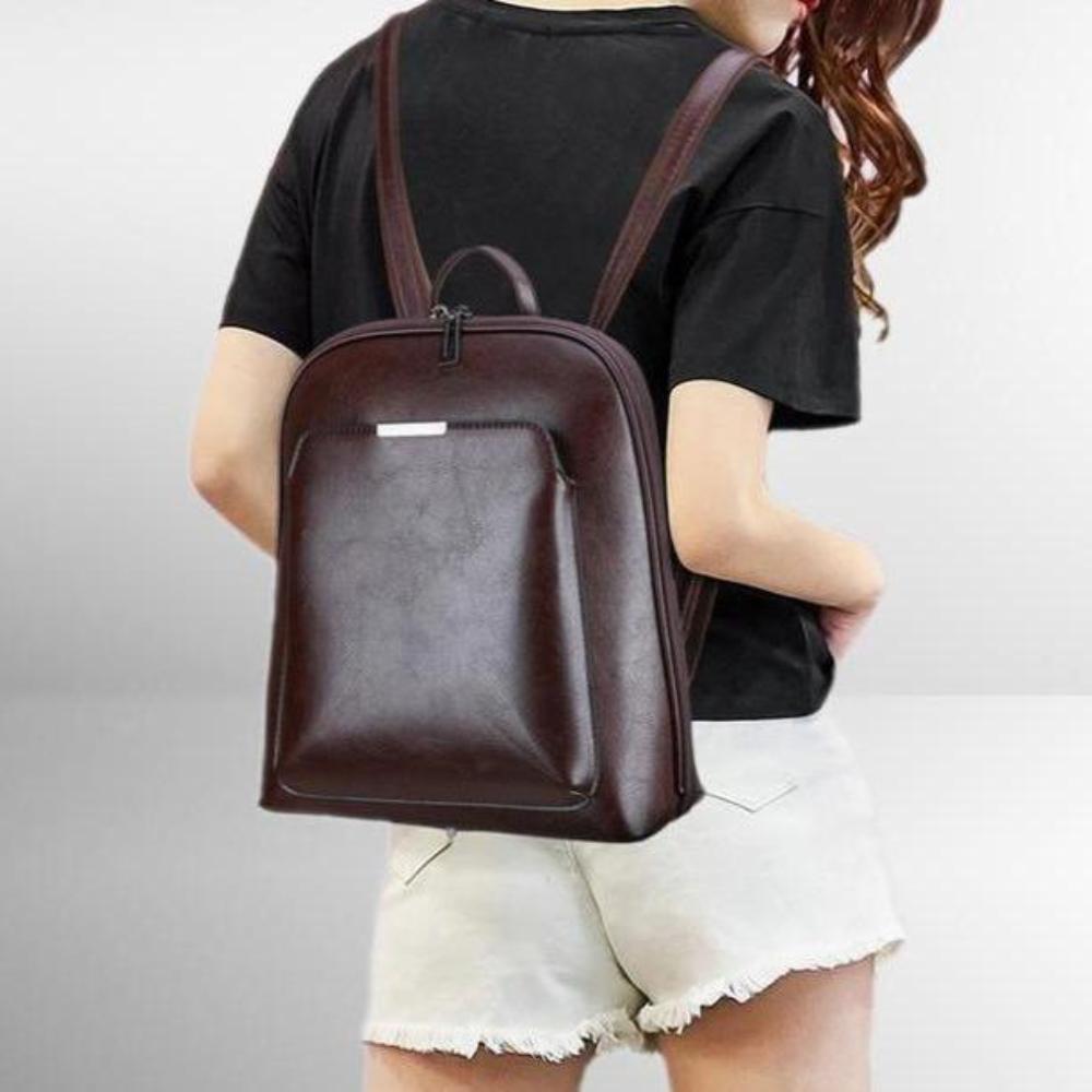 sac élégant en cuir de qualité avec fermetures éclair pratiques