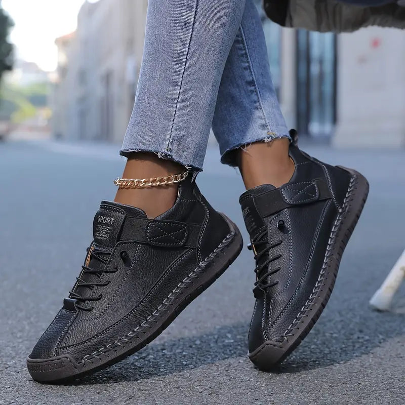chaussures de marche en cuir souple pour un confort durable