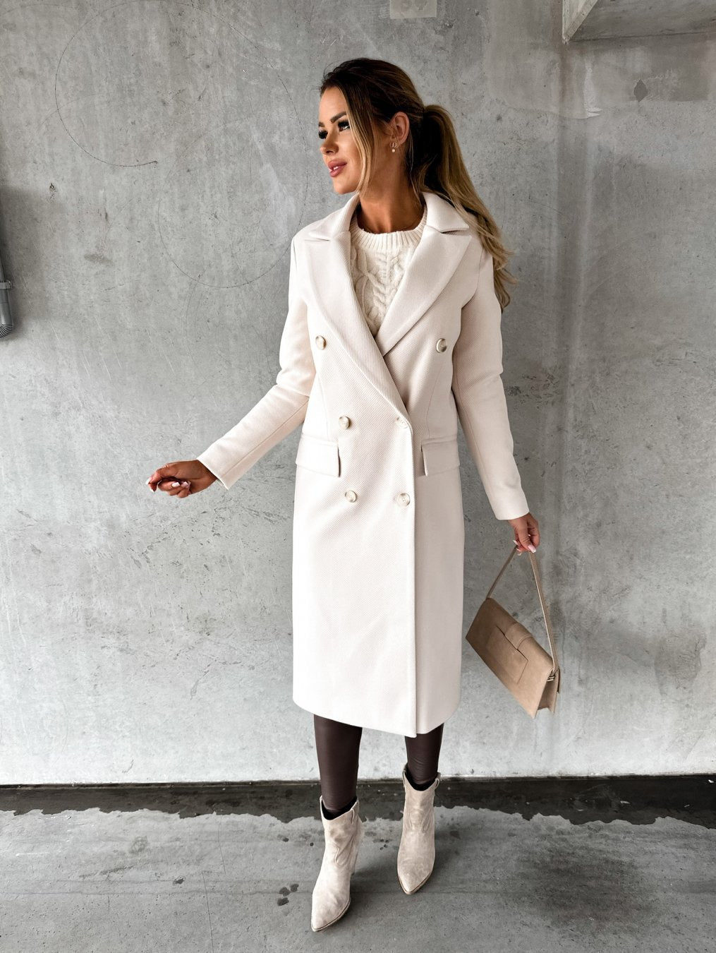 manteau d'hiver en laine, coupe élégante et confort optimal