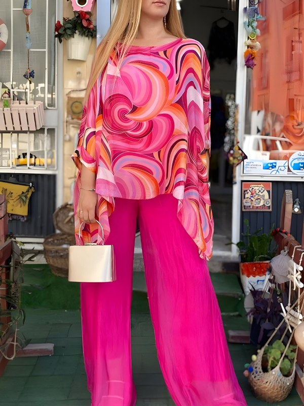 Ensemble Chiffon Léger Deux Pièces Idéal pour le Printemps
