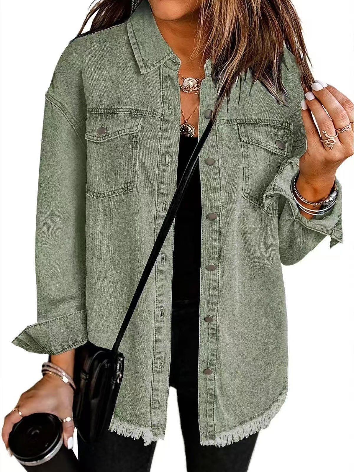 Veste en denim en coton, confortable et intemporelle pour toutes saisons