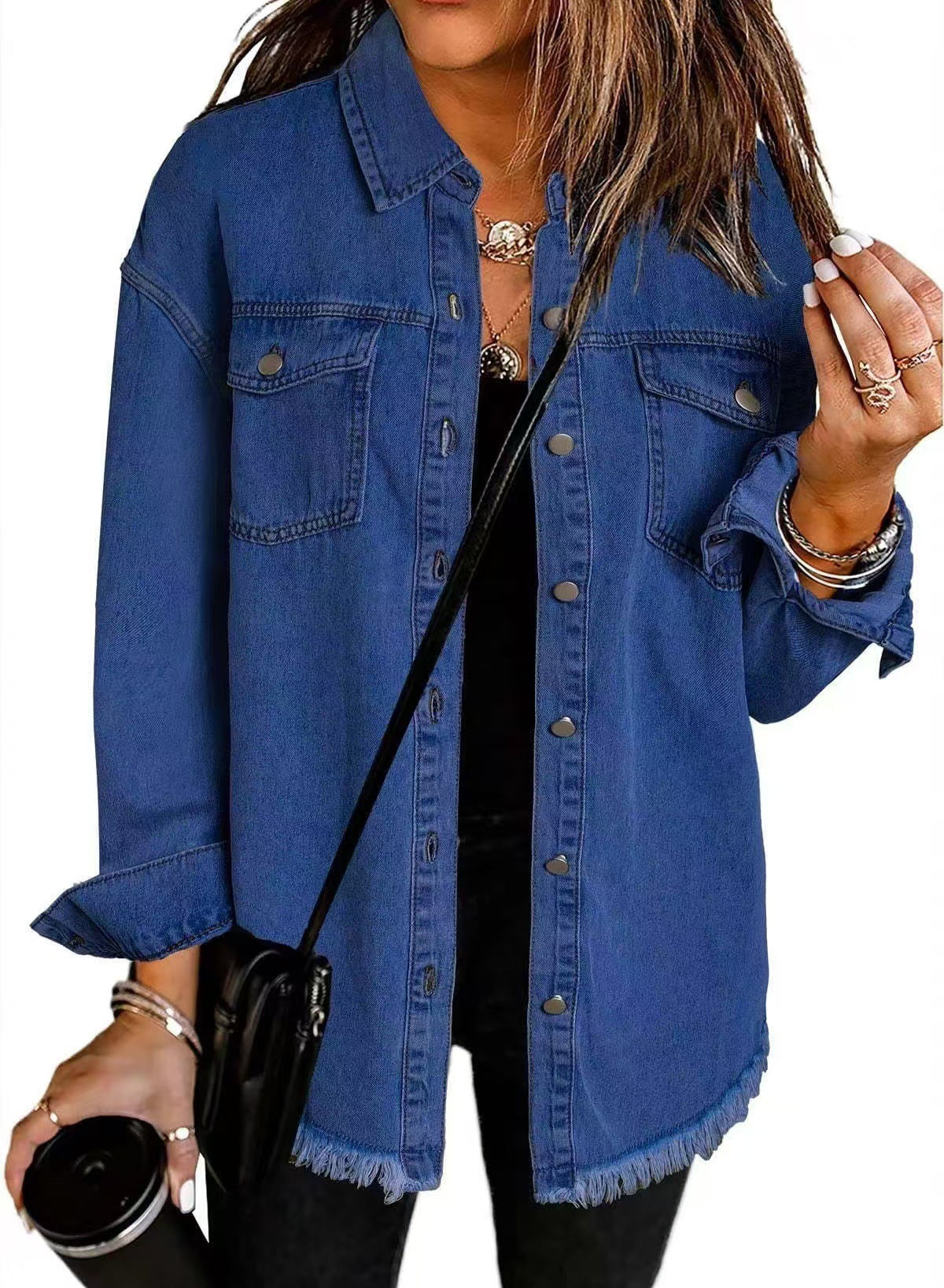 Veste en denim en coton, confortable et intemporelle pour toutes saisons