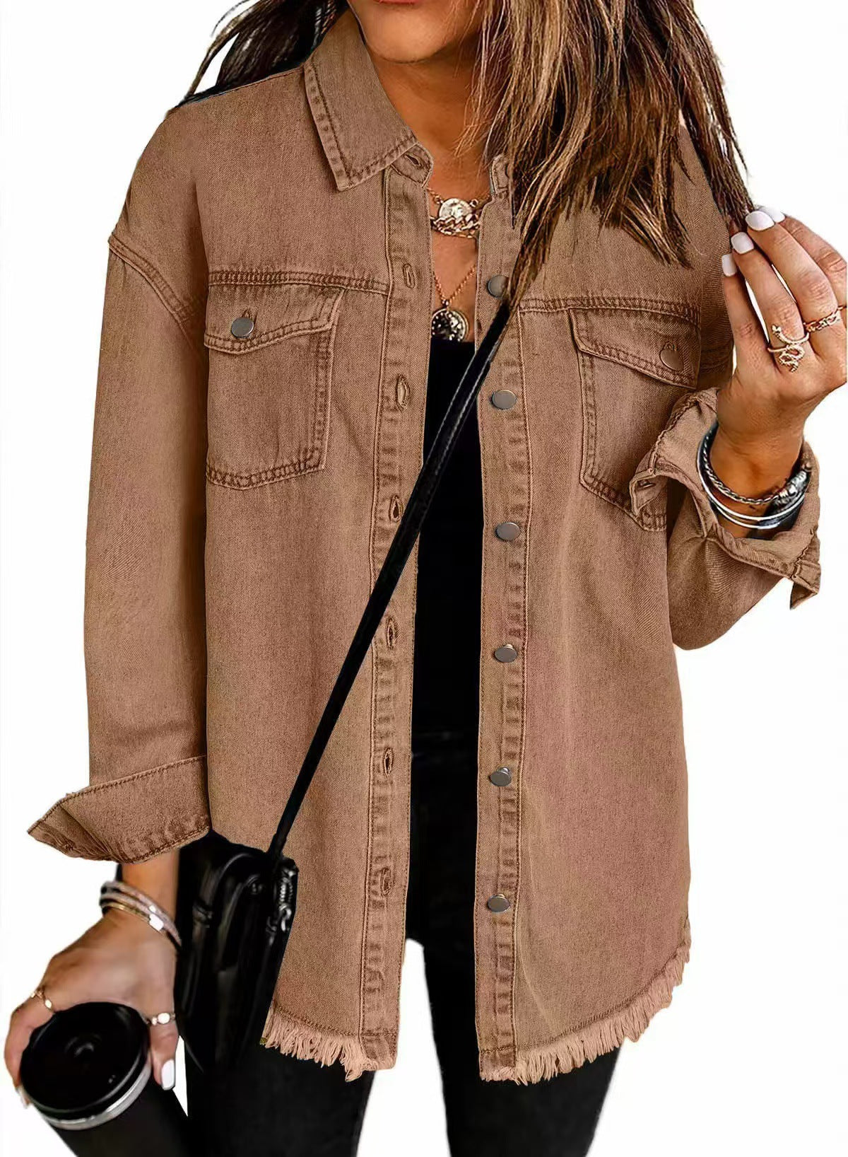 Veste en denim en coton, confortable et intemporelle pour toutes saisons
