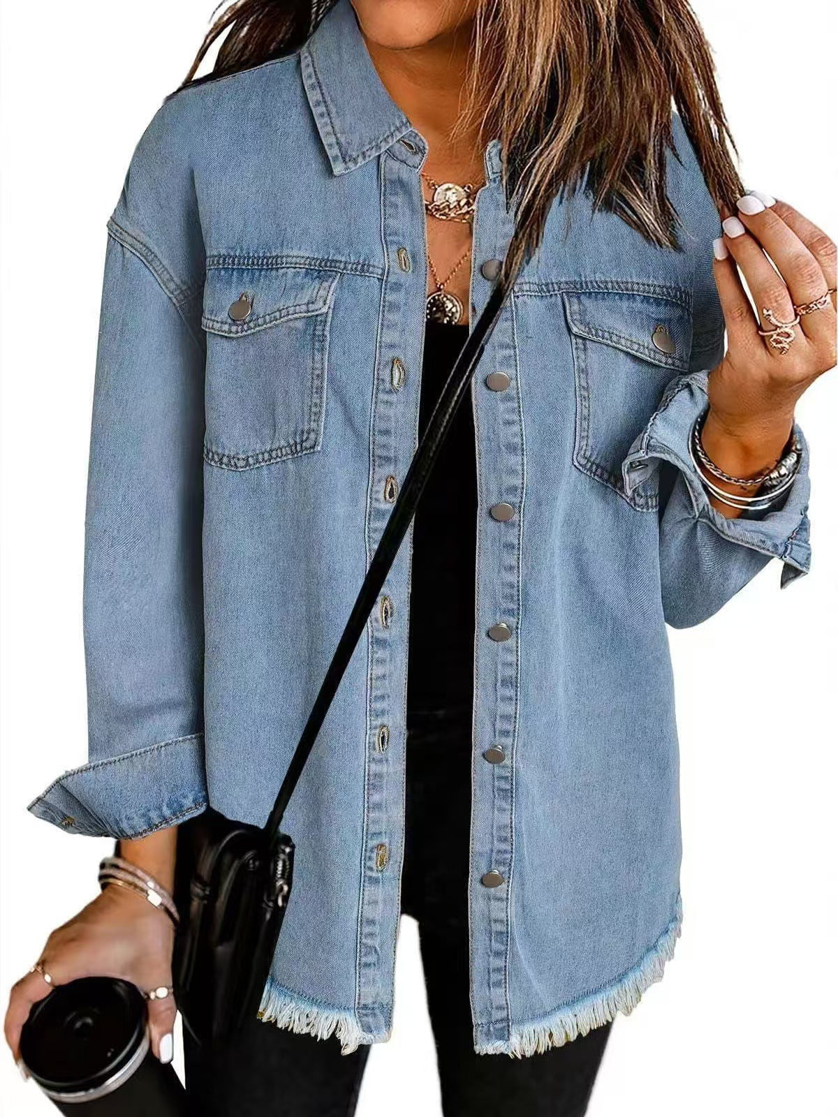 Veste en denim en coton, confortable et intemporelle pour toutes saisons