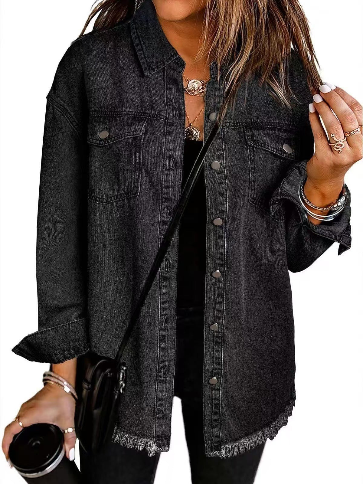 Veste en denim en coton, confortable et intemporelle pour toutes saisons