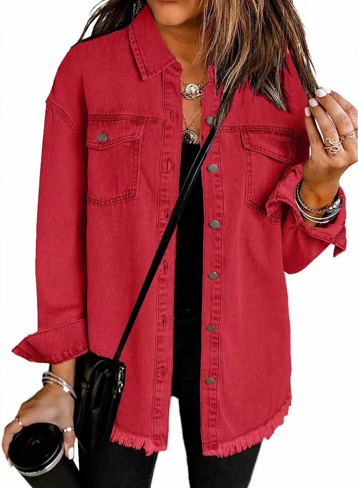 Veste en denim en coton, confortable et intemporelle pour toutes saisons