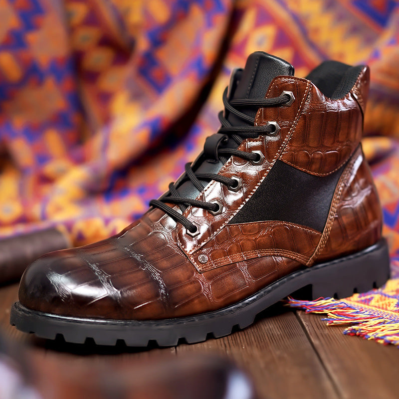 bottes en cuir de crocodile, élégance intemporelle et confort assuré