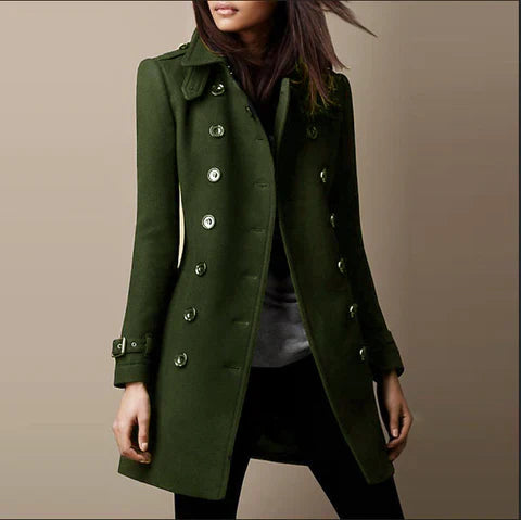 manteau long en laine fait main, confort et élégance pour l'hiver