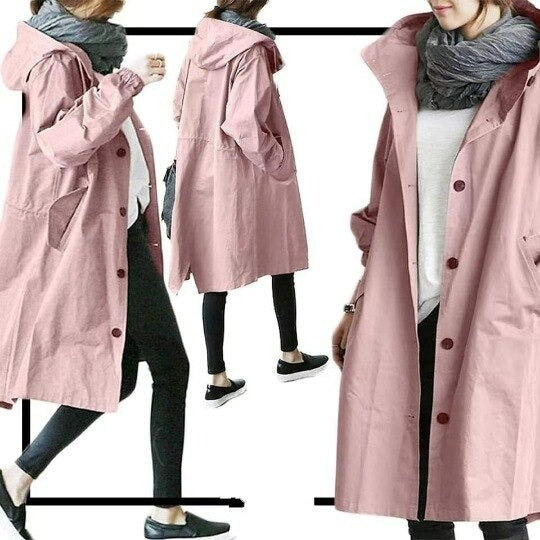 Trench coat élégant en laine, coupe intemporelle pour l'automne