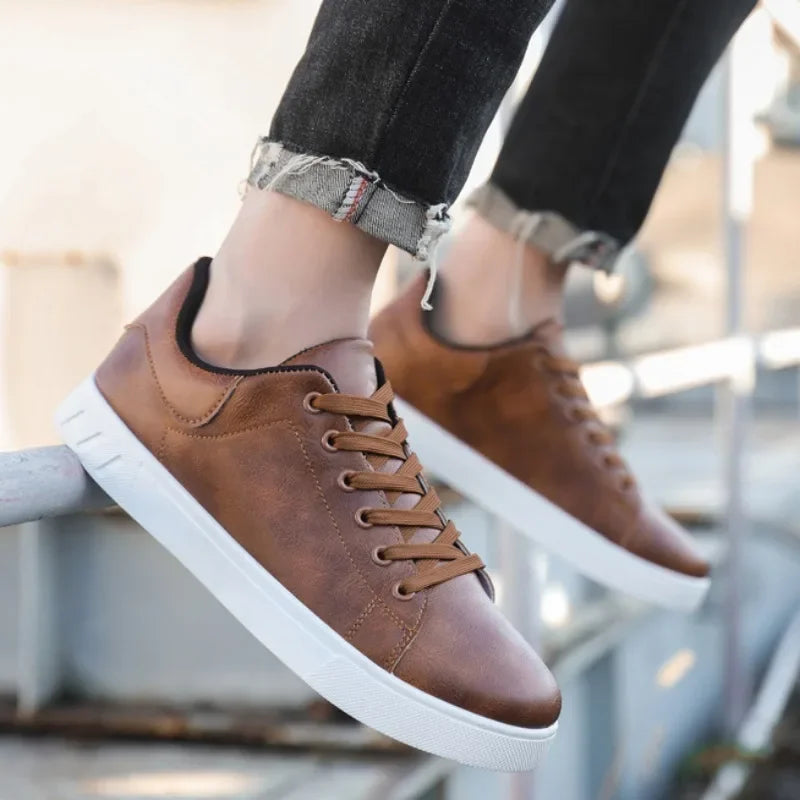 chaussures décontractées en cuir souple pour un confort quotidien
