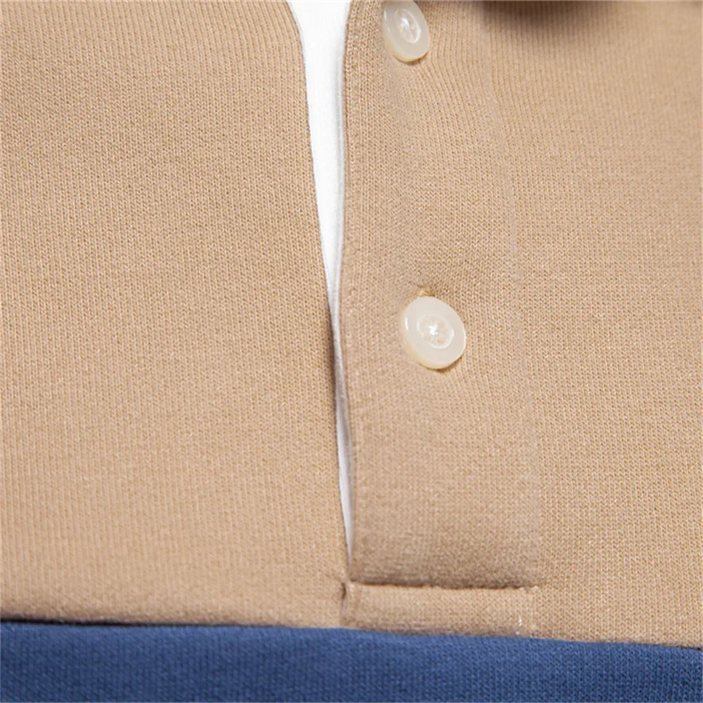 polo bicolore en coton doux, élégant et confortable pour le printemps