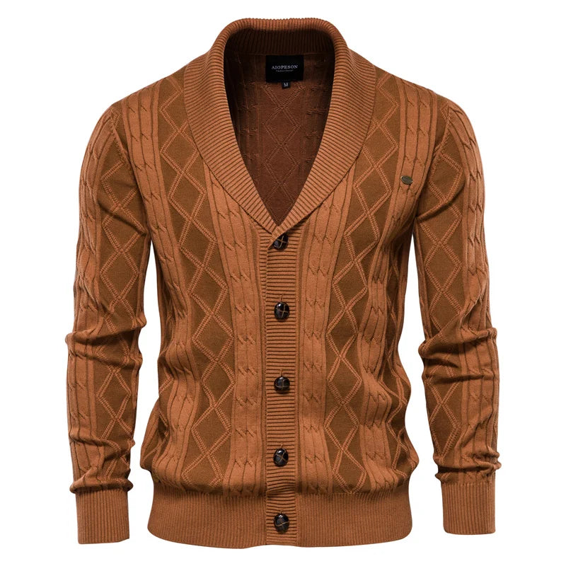 Cardigan en laine pour homme, confortable et élégant pour l'hiver