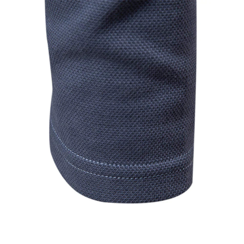 polo col montant en coton doux, élégant et confortable pour l'automne