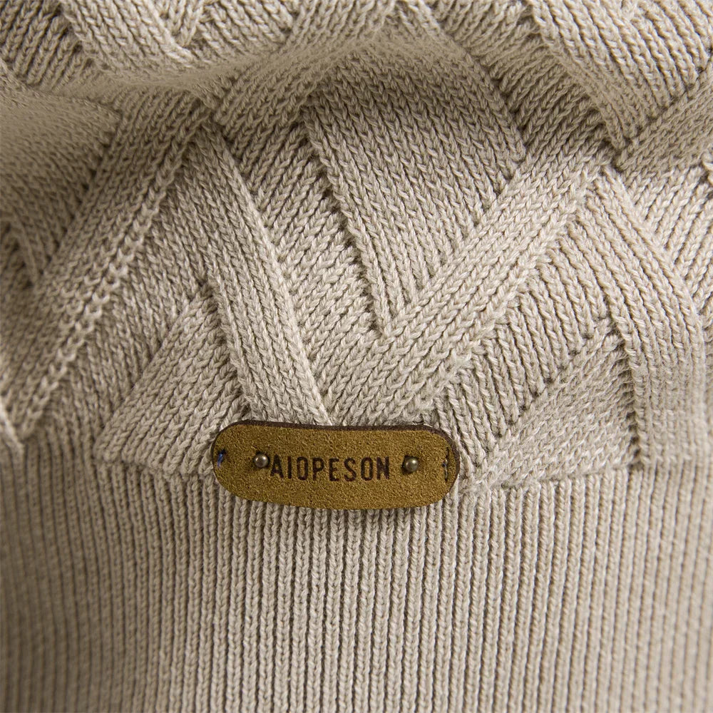 pull à motif à carreaux en laine, confortable pour l'automne