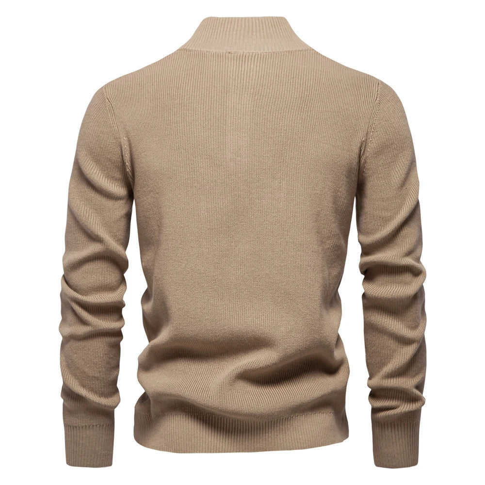 Pull pour homme en laine avec design à boutons, confortable et élégant