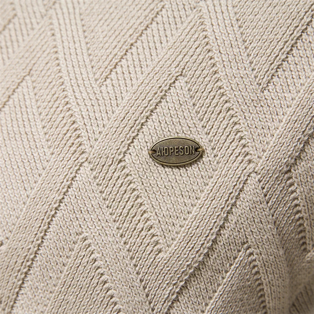 pull à motif à carreaux en laine, confortable pour l'automne