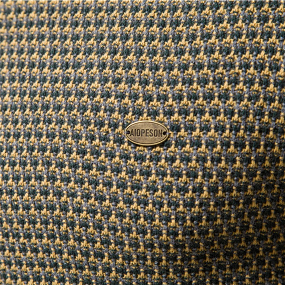 Pull pour homme en laine à motif à carreaux, confortable et élégant