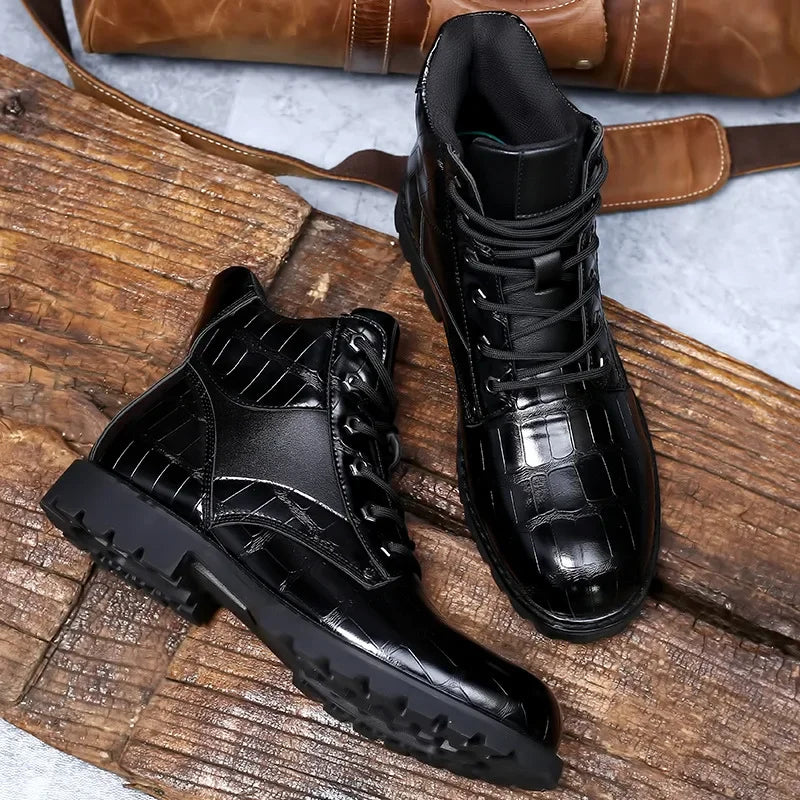 bottes en cuir de crocodile, élégance intemporelle et confort assuré