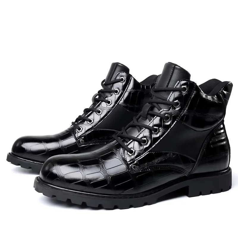 bottes en cuir de crocodile, élégance intemporelle et confort assuré
