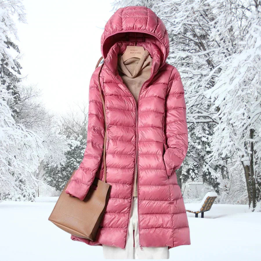veste en duvet superlégère, élégante et confortable pour l'automne