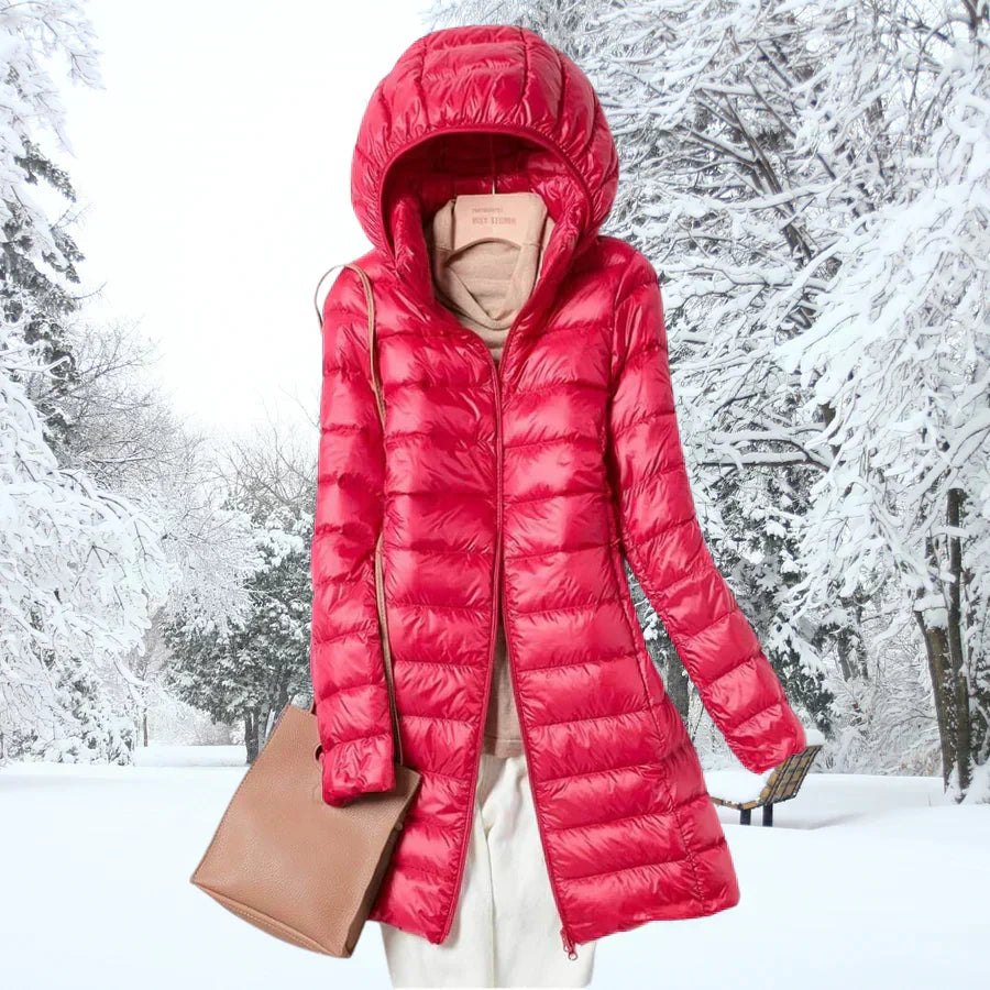 veste en duvet superlégère, élégante et confortable pour l'automne