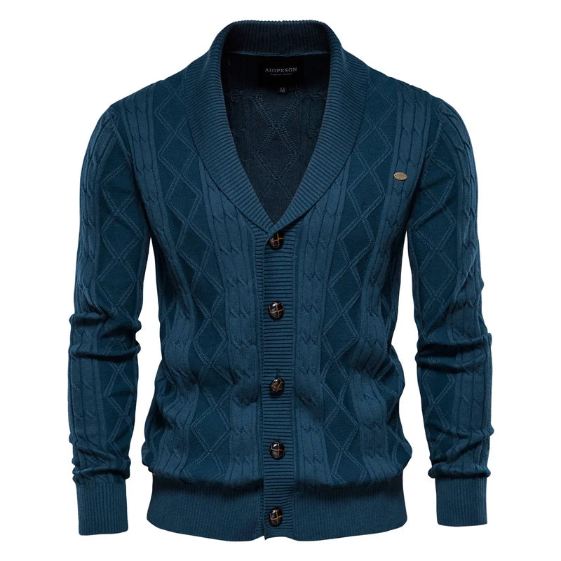 Cardigan en laine pour homme, confortable et élégant pour l'hiver
