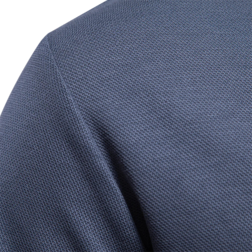 polo col montant en coton doux, élégant et confortable pour l'automne