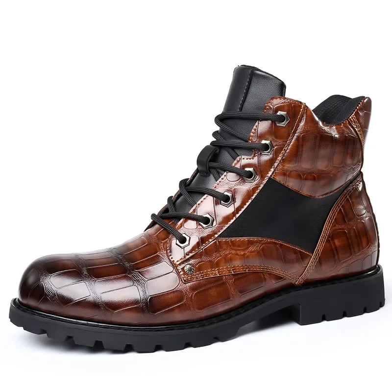 bottes en cuir de crocodile, élégance intemporelle et confort assuré